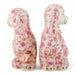 Danny's Fine Porcelain Home Decor Danny's Fine Porcelain Classic Staffordshire Dogs with A Twist! Lovely Pair of Pink Floral