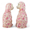Danny's Fine Porcelain Home Decor Danny's Fine Porcelain Classic Staffordshire Dogs with A Twist! Lovely Pair of Pink Floral