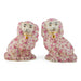 Danny's Fine Porcelain Home Decor Danny's Fine Porcelain Classic Staffordshire Dogs with A Twist! Lovely Pair of Pink Floral
