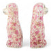 Danny's Fine Porcelain Home Decor Danny's Fine Porcelain Classic Staffordshire Dogs with A Twist! Lovely Pair of Pink Floral