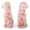 Danny's Fine Porcelain Home Decor Danny's Fine Porcelain Classic Staffordshire Dogs with A Twist! Lovely Pair of Pink Floral