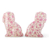 Danny's Fine Porcelain Home Decor Danny's Fine Porcelain Classic Staffordshire Dogs with A Twist! Lovely Pair of Pink Floral