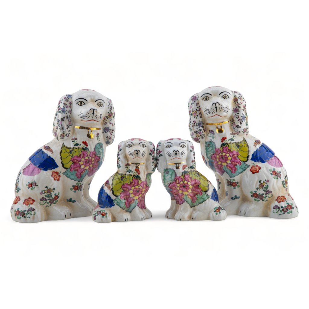 Danny's Fine Porcelain Home Decor Danny's Fine Porcelain Classic Staffordshire Dogs with A Twist! Pair of Porcelain 41344