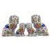 Danny's Fine Porcelain Home Decor Danny's Fine Porcelain Classic Staffordshire Dogs with A Twist! Pair of Porcelain 41344