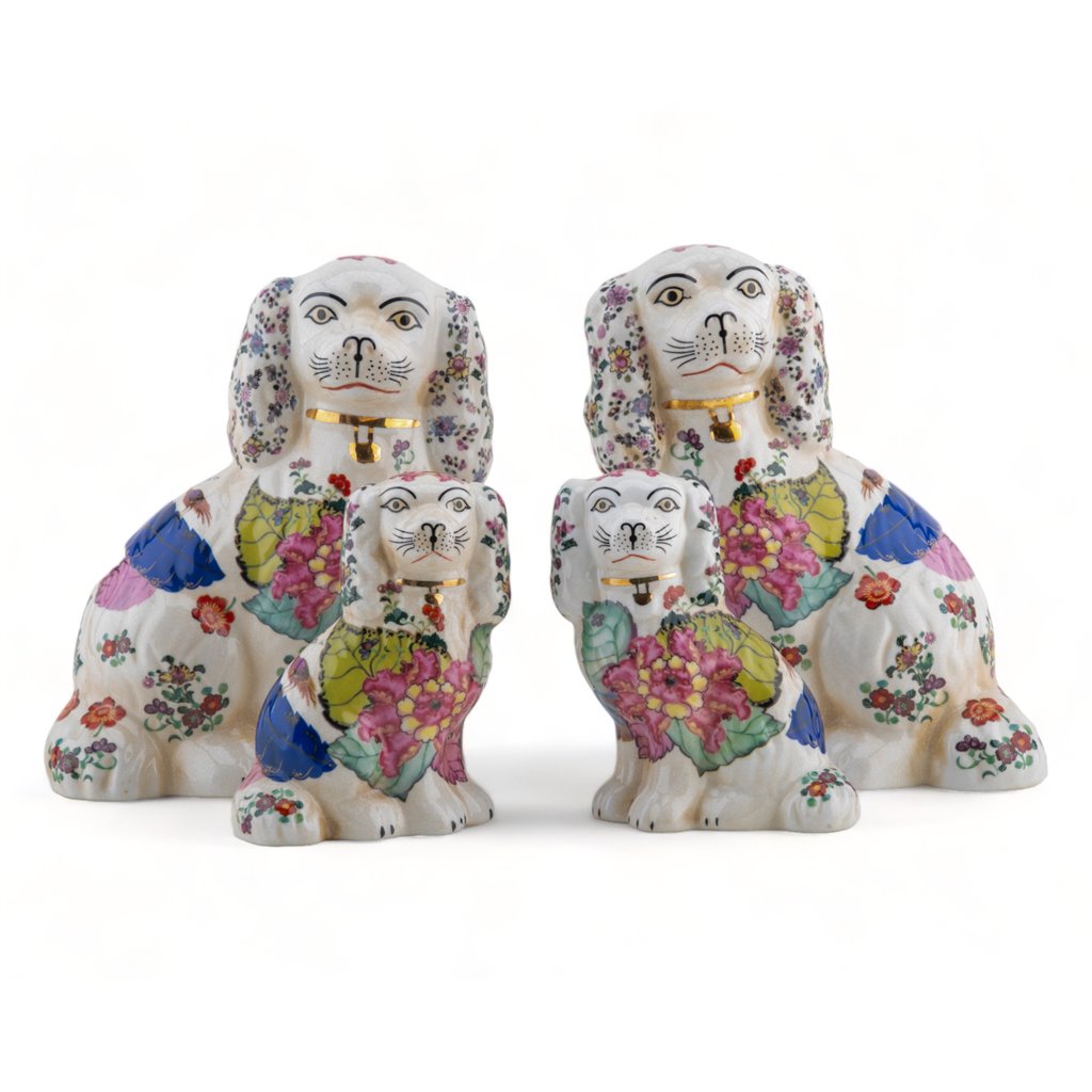 Danny's Fine Porcelain Home Decor Danny's Fine Porcelain Classic Staffordshire Dogs with A Twist! Pair of Porcelain 41344