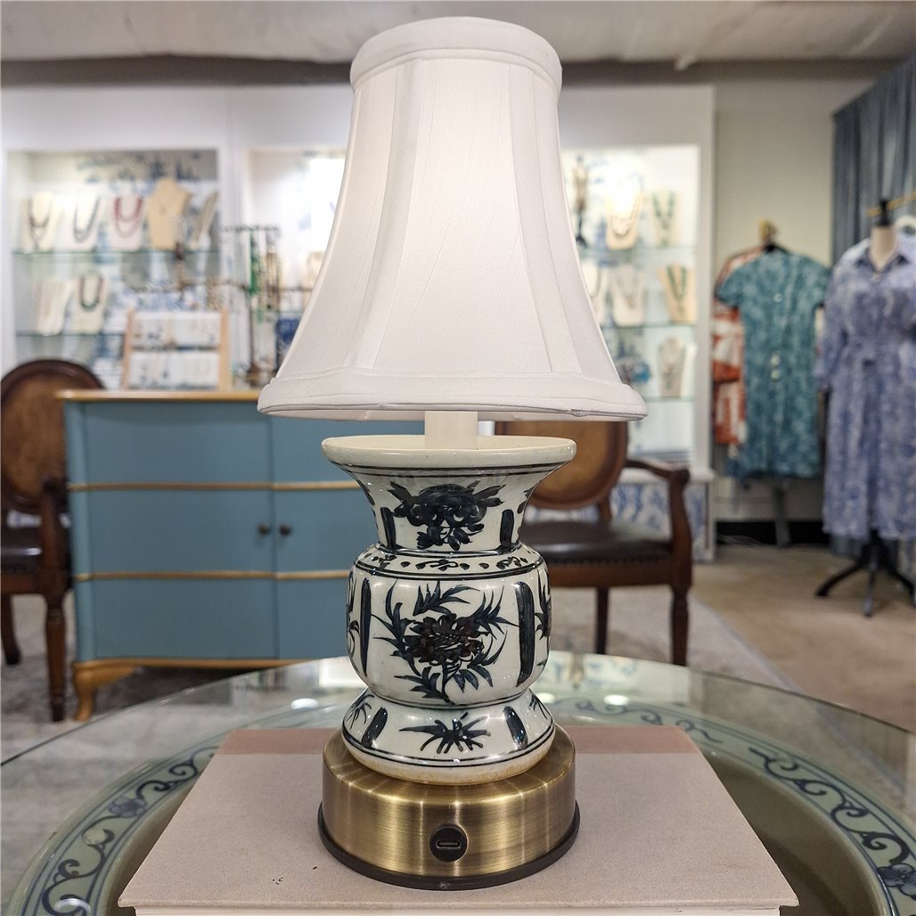 Danny's Fine Porcelain Home Decor Danny's Fine Porcelain Cordless Battery Rechargable Touch Antiqued Black Vase Lamp (Min 2)