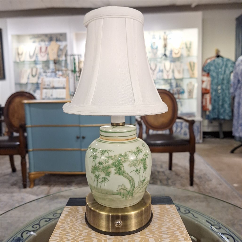 Danny's Fine Porcelain Home Decor Danny's Fine Porcelain Cordless Battery Rechargable Touch Lamp Green Bamboo Bulb Jar (Min 2)