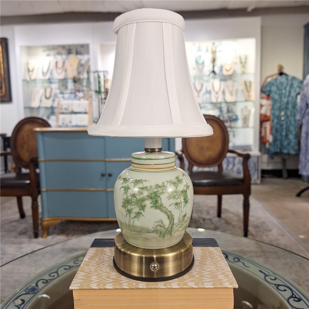 Danny's Fine Porcelain Home Decor Danny's Fine Porcelain Cordless Battery Rechargable Touch Lamp Green Bamboo Bulb Jar (Min 2)