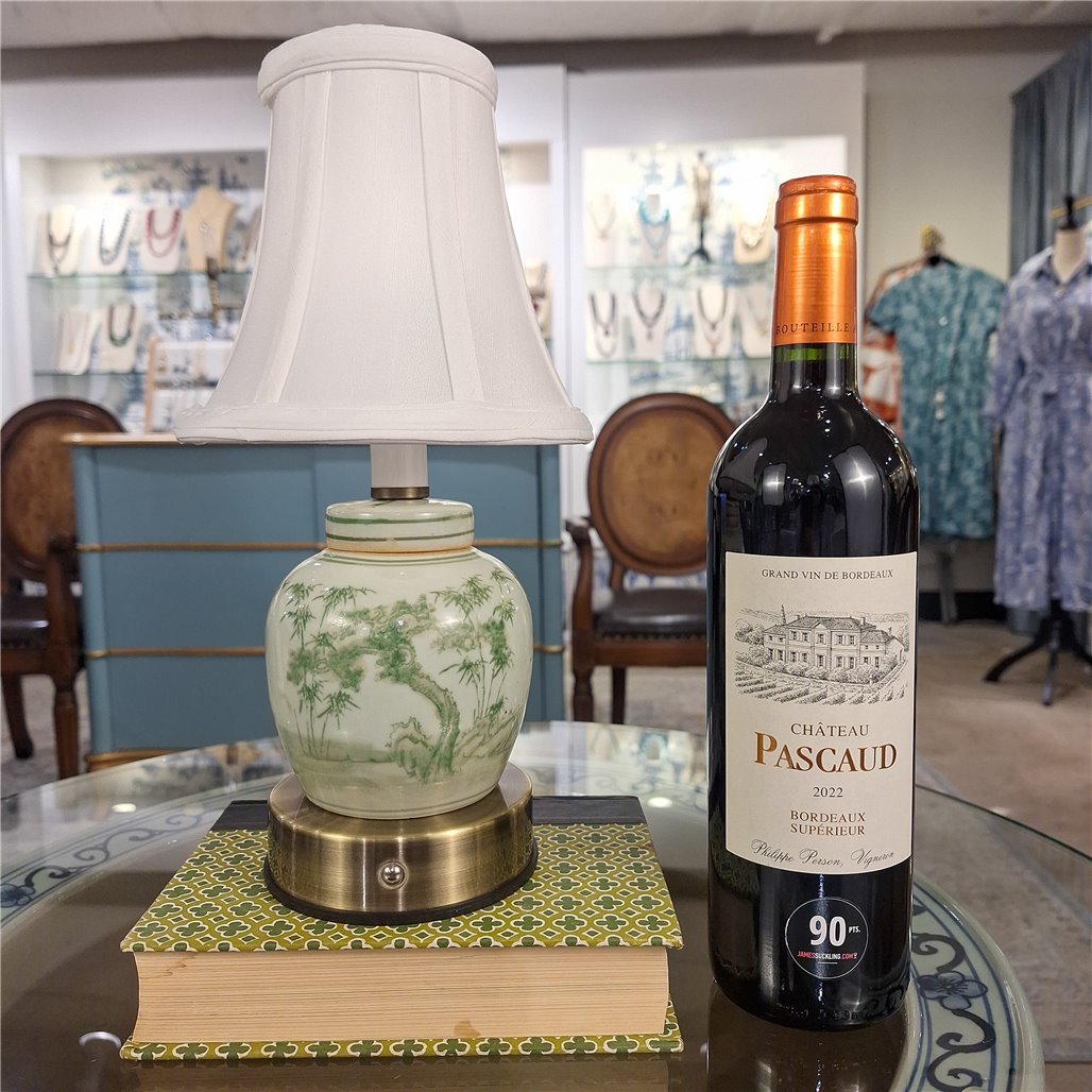 Danny's Fine Porcelain Home Decor Danny's Fine Porcelain Cordless Battery Rechargable Touch Lamp Green Bamboo Bulb Jar (Min 2)