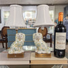 Danny's Fine Porcelain Home Decor Danny's Fine Porcelain Cordless Battery Rechargable Touch Lamp -Green Chimney Dog-Pair - Left and