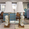 Danny's Fine Porcelain Home Decor Danny's Fine Porcelain Cordless Battery Rechargable Touch Lamp -Green Chimney Dog-Pair - Left and