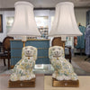 Danny's Fine Porcelain Home Decor Danny's Fine Porcelain Cordless Battery Rechargable Touch Lamp -Green Chimney Dog-Pair - Left and