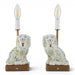 Danny's Fine Porcelain Home Decor Danny's Fine Porcelain Cordless Battery Rechargable Touch Lamp -Green Chimney Dog-Pair - Left and