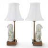 Danny's Fine Porcelain Home Decor Danny's Fine Porcelain Cordless Battery Rechargable Touch Lamp -Green Chimney Dog-Pair - Left and