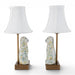 Danny's Fine Porcelain Home Decor Danny's Fine Porcelain Cordless Battery Rechargable Touch Lamp -Green Chimney Dog-Pair - Left and