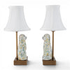 Danny's Fine Porcelain Home Decor Danny's Fine Porcelain Cordless Battery Rechargable Touch Lamp -Green Chimney Dog-Pair - Left and
