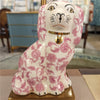 Danny's Fine Porcelain Home Decor Danny's Fine Porcelain Cordless Battery Rechargable Touch Lamp -Pink Floret Dog-Pair - Left and Right