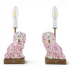 Danny's Fine Porcelain Home Decor Danny's Fine Porcelain Cordless Battery Rechargable Touch Lamp -Pink Floret Dog-Pair - Left and Right