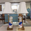 Danny's Fine Porcelain Home Decor Danny's Fine Porcelain Cordless Battery Rechargable Touch Lamp -Tobacco Leaf Dog-Pair - Left and