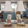 Danny's Fine Porcelain Home Decor Danny's Fine Porcelain Cordless Battery Rechargable Touch Lamp -Tobacco Leaf Dog-Pair - Left and