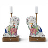 Danny's Fine Porcelain Home Decor Danny's Fine Porcelain Cordless Battery Rechargable Touch Lamp -Tobacco Leaf Dog-Pair - Left and