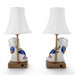 Danny's Fine Porcelain Home Decor Danny's Fine Porcelain Cordless Battery Rechargable Touch Lamp -Tobacco Leaf Dog-Pair - Left and