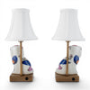 Danny's Fine Porcelain Home Decor Danny's Fine Porcelain Cordless Battery Rechargable Touch Lamp -Tobacco Leaf Dog-Pair - Left and
