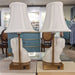 Danny's Fine Porcelain Home Decor Danny's Fine Porcelain Cordless Battery Rechargable Touch Lamp -White Cream Dog-Pair - Left and Right