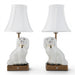 Danny's Fine Porcelain Home Decor Danny's Fine Porcelain Cordless Battery Rechargable Touch Lamp -White Cream Dog-Pair - Left and Right