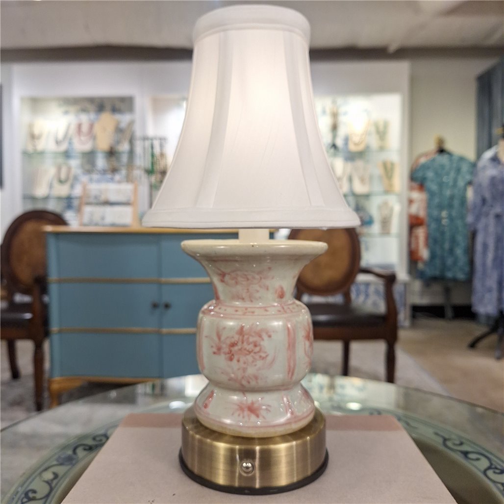 Danny's Fine Porcelain Home Decor Danny's Fine Porcelain Cordless Battery Rechargable Touch Pink Vase Lamp (Min 2)