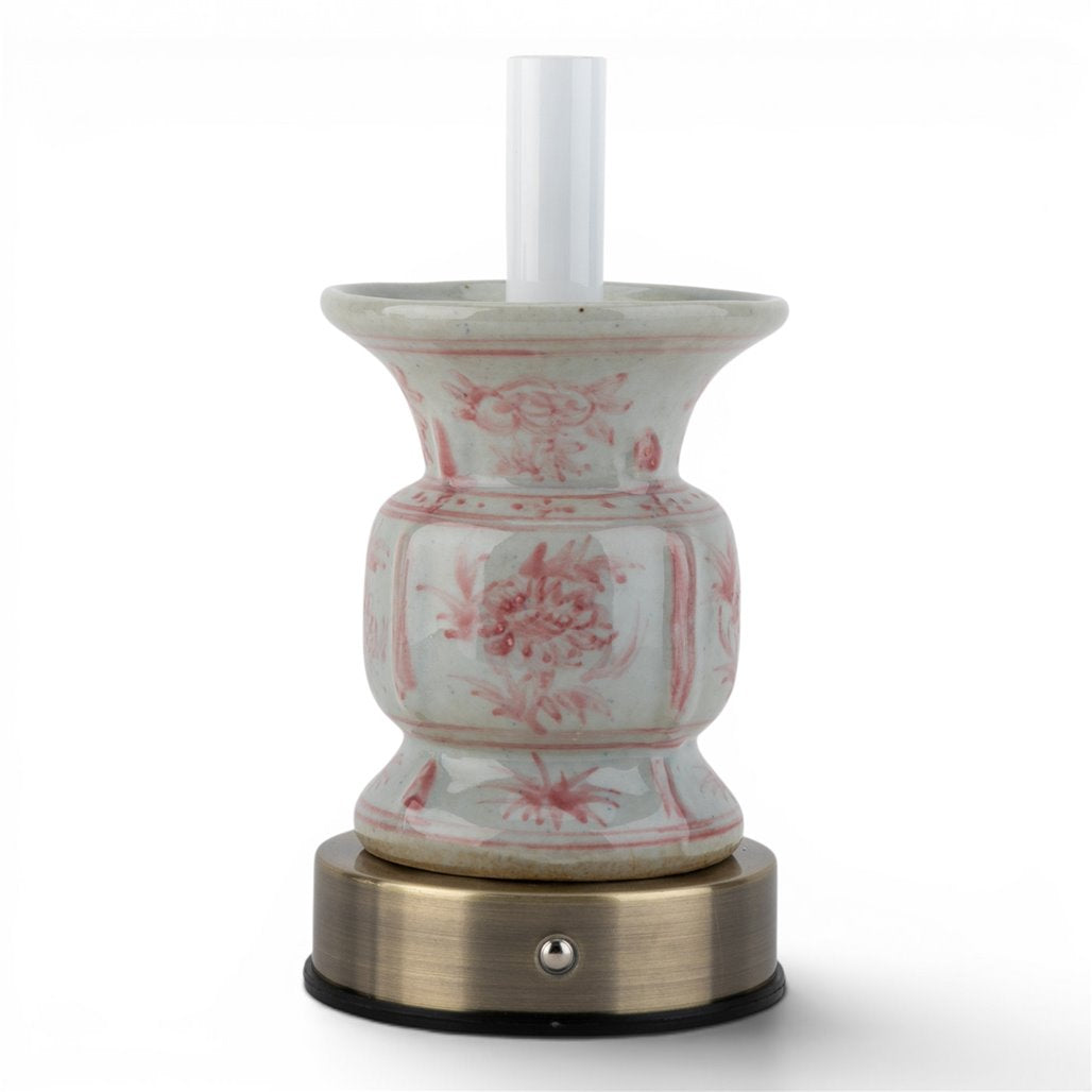 Danny's Fine Porcelain Home Decor Danny's Fine Porcelain Cordless Battery Rechargable Touch Pink Vase Lamp (Min 2)