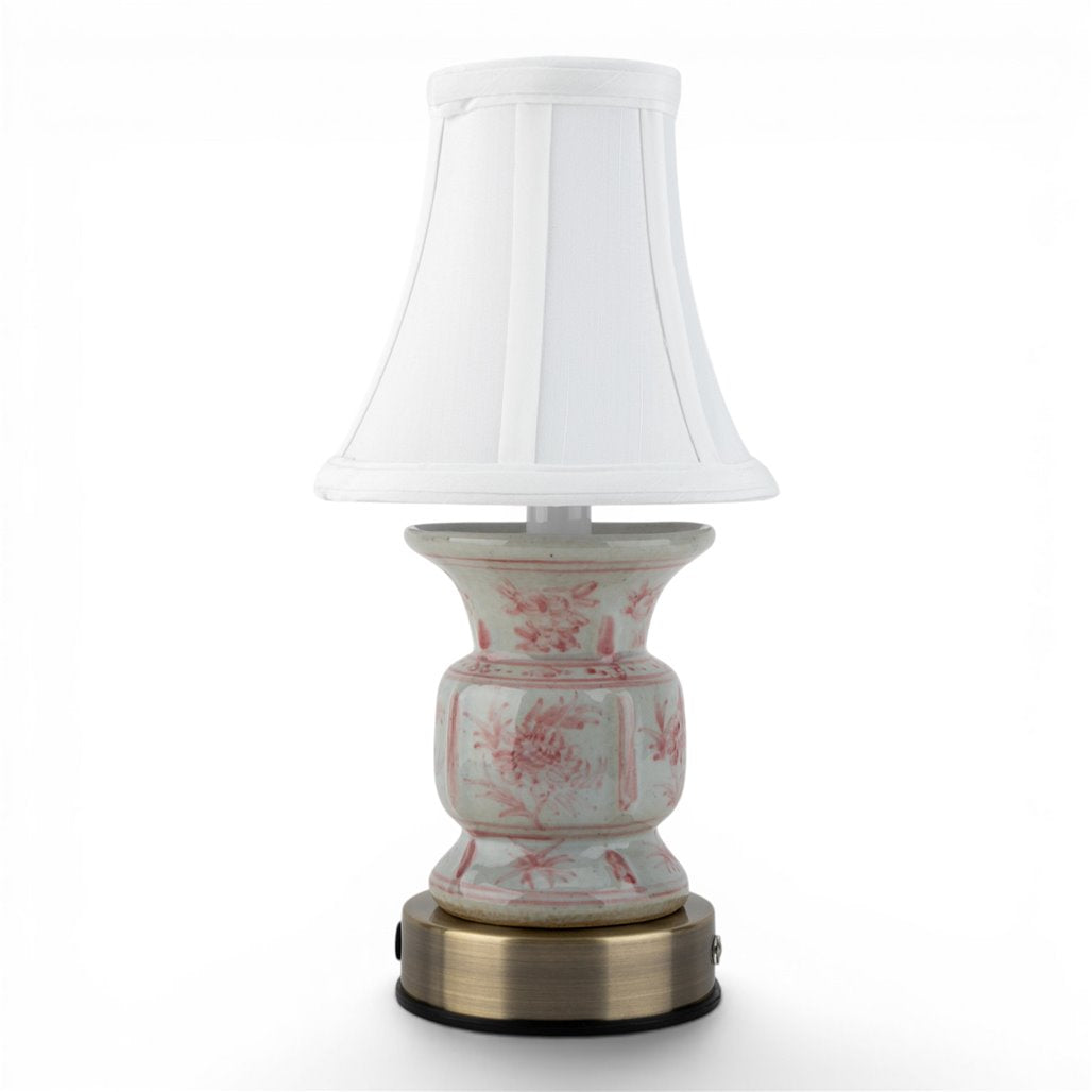 Danny's Fine Porcelain Home Decor Danny's Fine Porcelain Cordless Battery Rechargable Touch Pink Vase Lamp (Min 2)