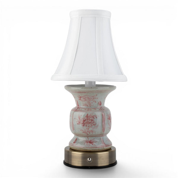 Danny's Fine Porcelain Home Decor Danny's Fine Porcelain Cordless Battery Rechargable Touch Pink Vase Lamp (Min 2)