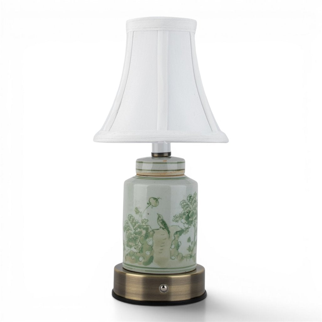 Danny's Fine Porcelain Home Decor Danny's Fine Porcelain Cordless Battery Touch Gree Tea Jar Lamp- (Min 2)