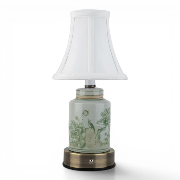Danny's Fine Porcelain Home Decor Danny's Fine Porcelain Cordless Battery Touch Gree Tea Jar Lamp- (Min 2)