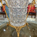Danny's Fine Porcelain Home Decor Danny's Fine Porcelain Crystal Vase with Ormolu and Porcelain Birds-Crystal Clear