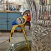 Danny's Fine Porcelain Home Decor Danny's Fine Porcelain Crystal Vase with Ormolu and Porcelain Birds-Crystal Clear