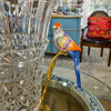 Danny's Fine Porcelain Home Decor Danny's Fine Porcelain Crystal Vase with Ormolu and Porcelain Birds-Crystal Clear