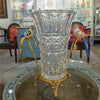 Danny's Fine Porcelain Home Decor Danny's Fine Porcelain Crystal Vase with Ormolu and Porcelain Birds-Crystal Clear