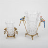 Danny's Fine Porcelain Home Decor Danny's Fine Porcelain Crystal Vase with Ormolu and Porcelain Birds-Crystal Clear