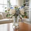 Danny's Fine Porcelain Home Decor Danny's Fine Porcelain Crystal Vase with Ormolu and Porcelain Birds-Crystal Clear