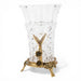 Danny's Fine Porcelain Home Decor Danny's Fine Porcelain Crystal Vase with Ormolu Butterfly Handles-Crystal Clear