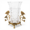 Danny's Fine Porcelain Home Decor Danny's Fine Porcelain Crystal Vase with Ormolu Butterfly Handles-Crystal Clear