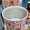 Danny's Fine Porcelain Home Decor Danny's Fine Porcelain Cylinder Basin Light Red Floral