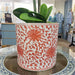 Danny's Fine Porcelain Home Decor Danny's Fine Porcelain Cylinder Basin Light Red Floral