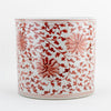 Danny's Fine Porcelain Home Decor Danny's Fine Porcelain Cylinder Basin Light Red Floral