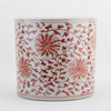 Danny's Fine Porcelain Home Decor Danny's Fine Porcelain Cylinder Basin Light Red Floral