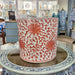 Danny's Fine Porcelain Home Decor Danny's Fine Porcelain Cylinder Basin Light Red Floral