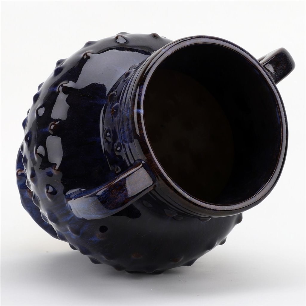 Danny's Fine Porcelain Home Decor Danny's Fine Porcelain Dark Blue with Purple Tinted Handled Vase