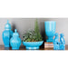 Danny's Fine Porcelain Home Decor Danny's Fine Porcelain Deep Sea Turquoise Stripped Round Basin